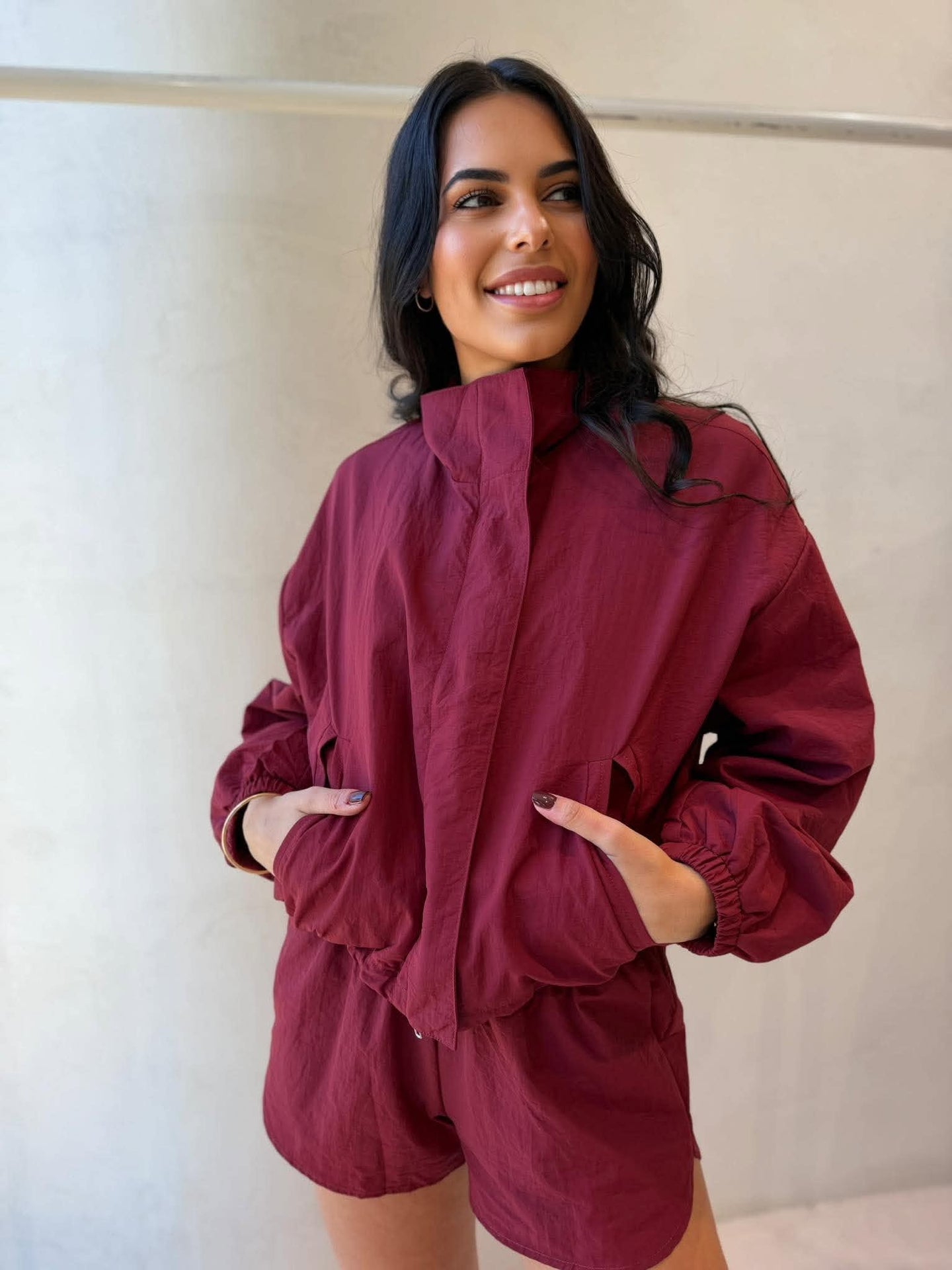 OMA RUN SHORT-CHERRY PLUM