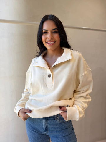 MARLI BUTTON SWEAT