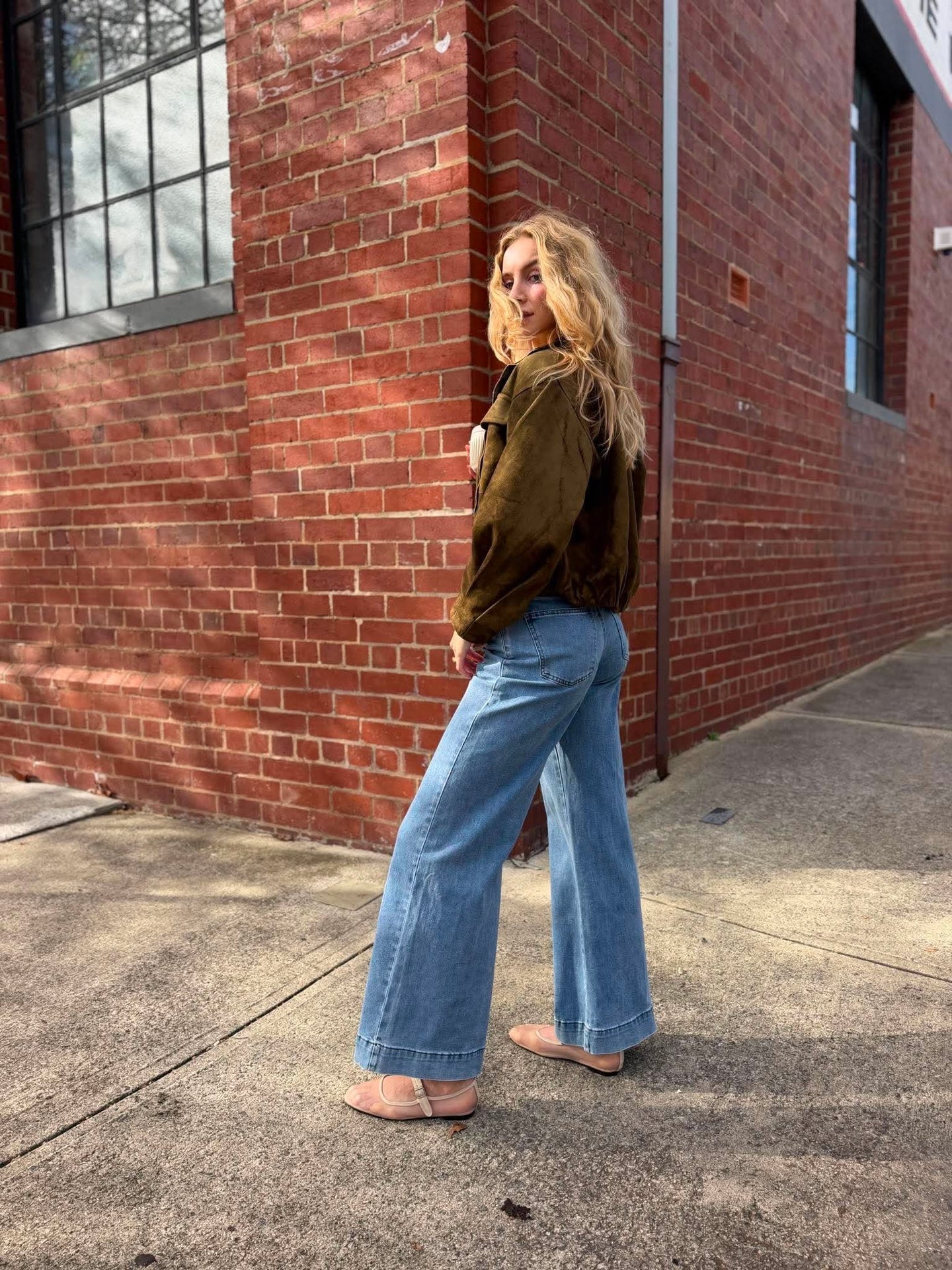 KHAKI FUNNEL NECK JACKET