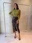 ASHA MIDI SKIRT- CHOC