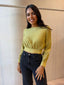 TIANA BLOUSE - CHARTREUSE