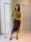 ASHA MIDI SKIRT- CHOC