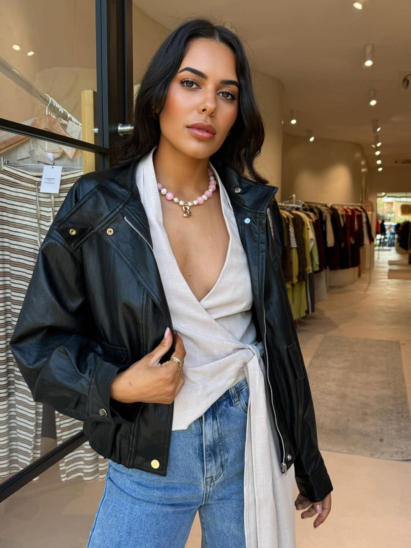 SOFT FAUX LEATHER- BLACK