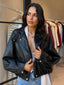 SOFT FAUX LEATHER- BLACK