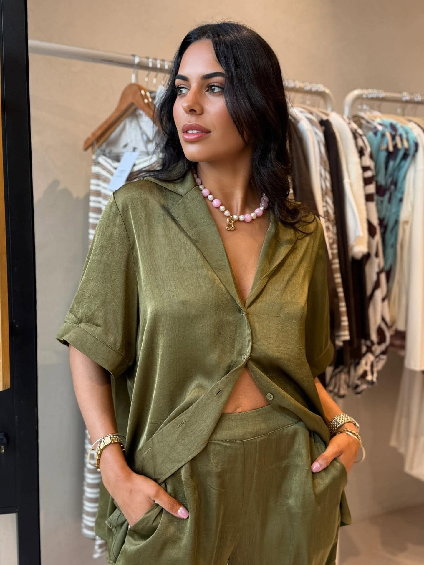 LEANDRA PANT- OLIVE