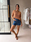 ESSEX STITCH SHORT- MID BLUE