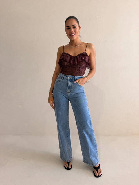 MILA BODYSUIT- CHOCOLATE PLUM