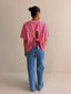 DELILA STRIPE TEE- PINK STRIPE