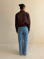 CHOC FUNNEL NECK SUEDE BOMBER