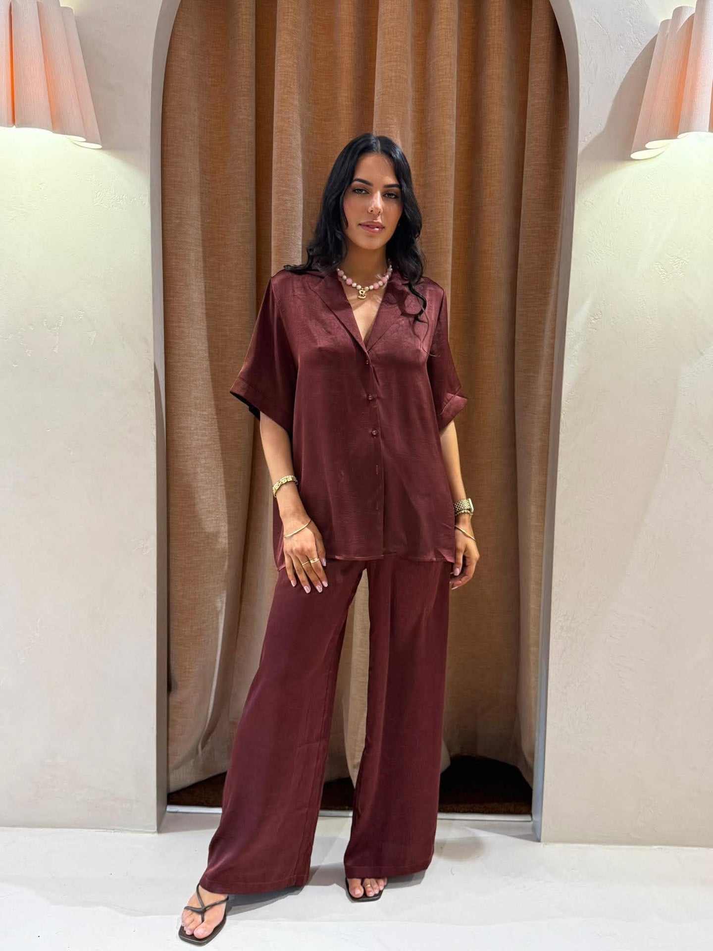 LEANDRA PANT- BURNT WINE