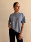 DELILA STRIPE TEE- BLUE STRIPE
