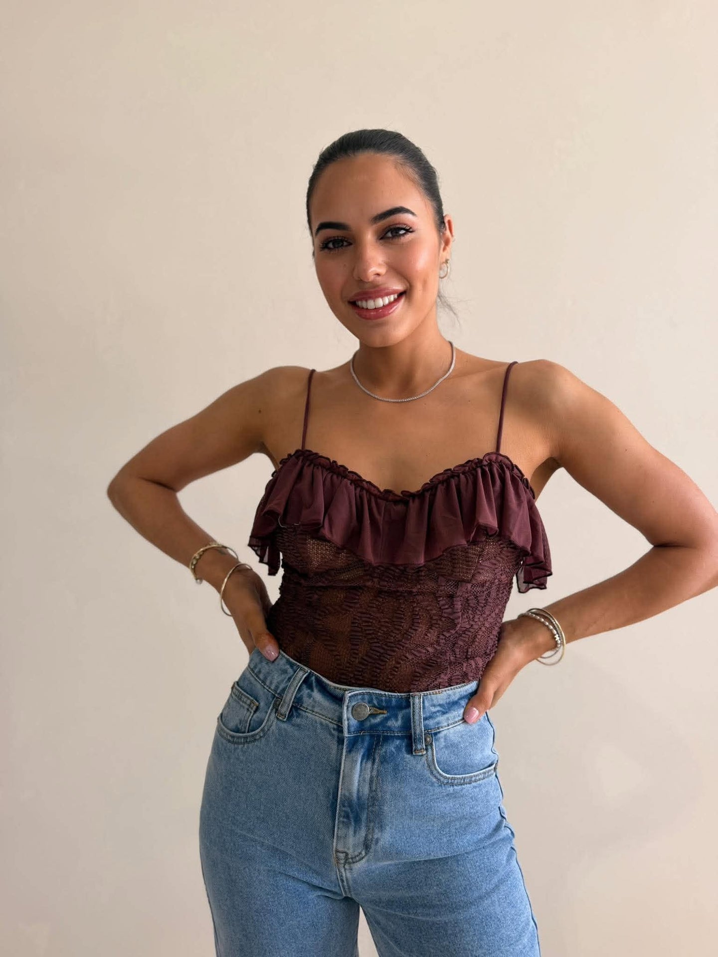 MILA BODYSUIT- CHOCOLATE PLUM
