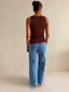 OLLIE BUTTON DOWN KNIT TANK