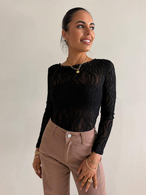 JAMARI BODYSUIT-BLACK