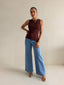 OLLIE BUTTON DOWN KNIT TANK