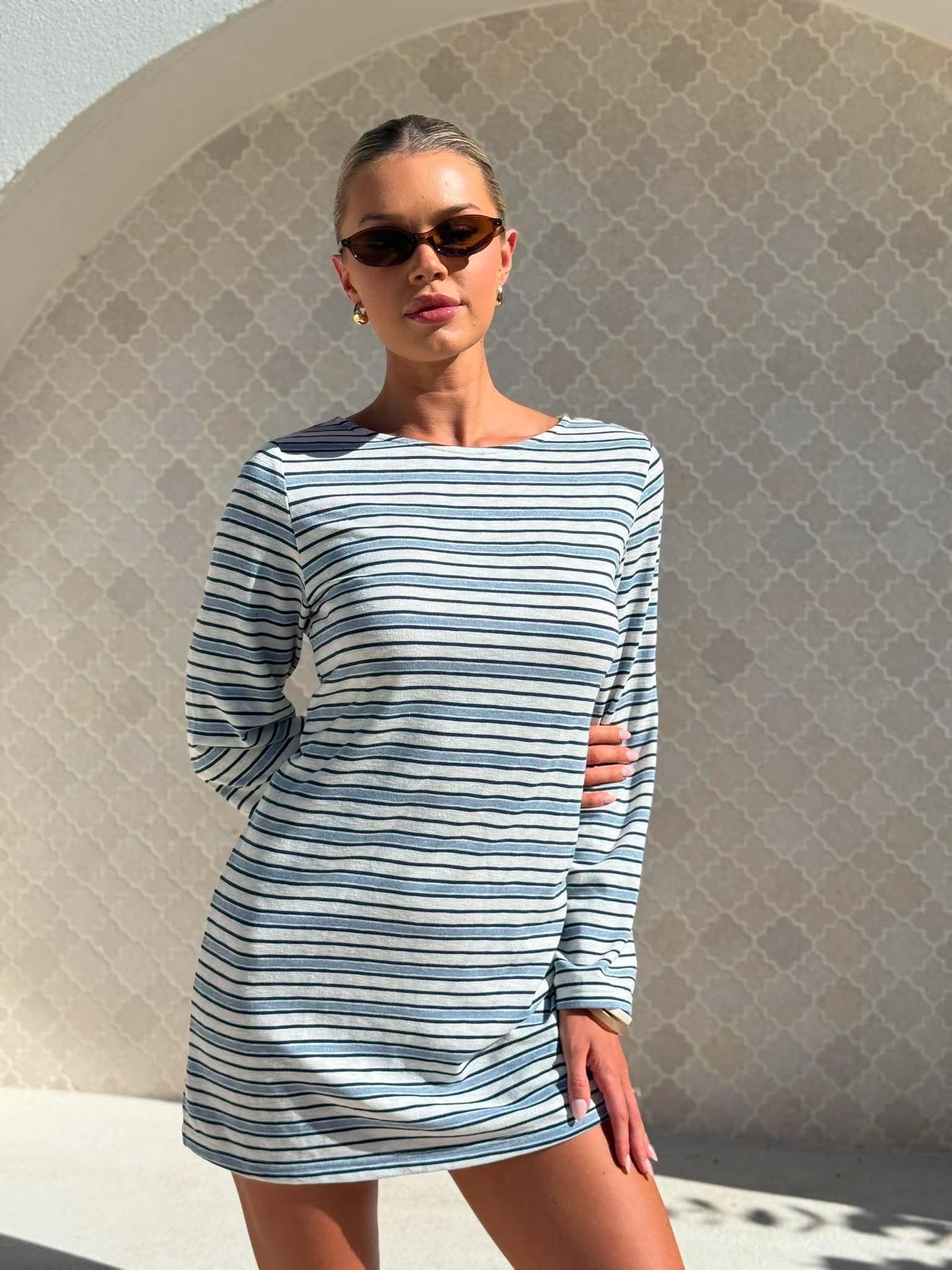 LELANI MINI DRESS- NAUTIC STRIPE