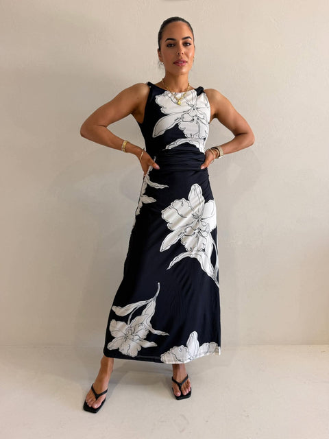 VEDA MESH MIDI DRESS