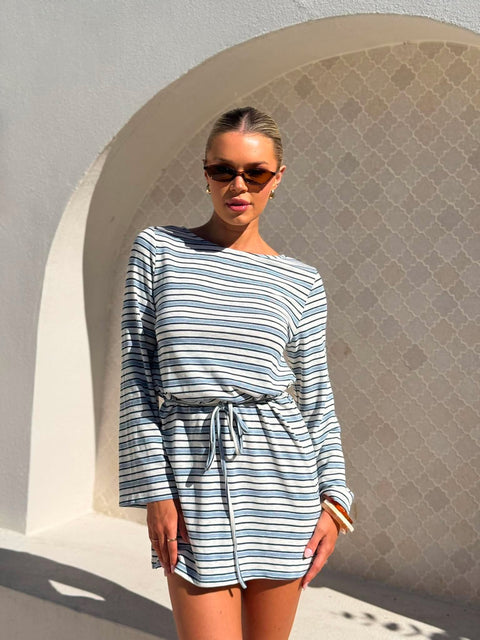 LELANI MINI DRESS- NAUTIC STRIPE