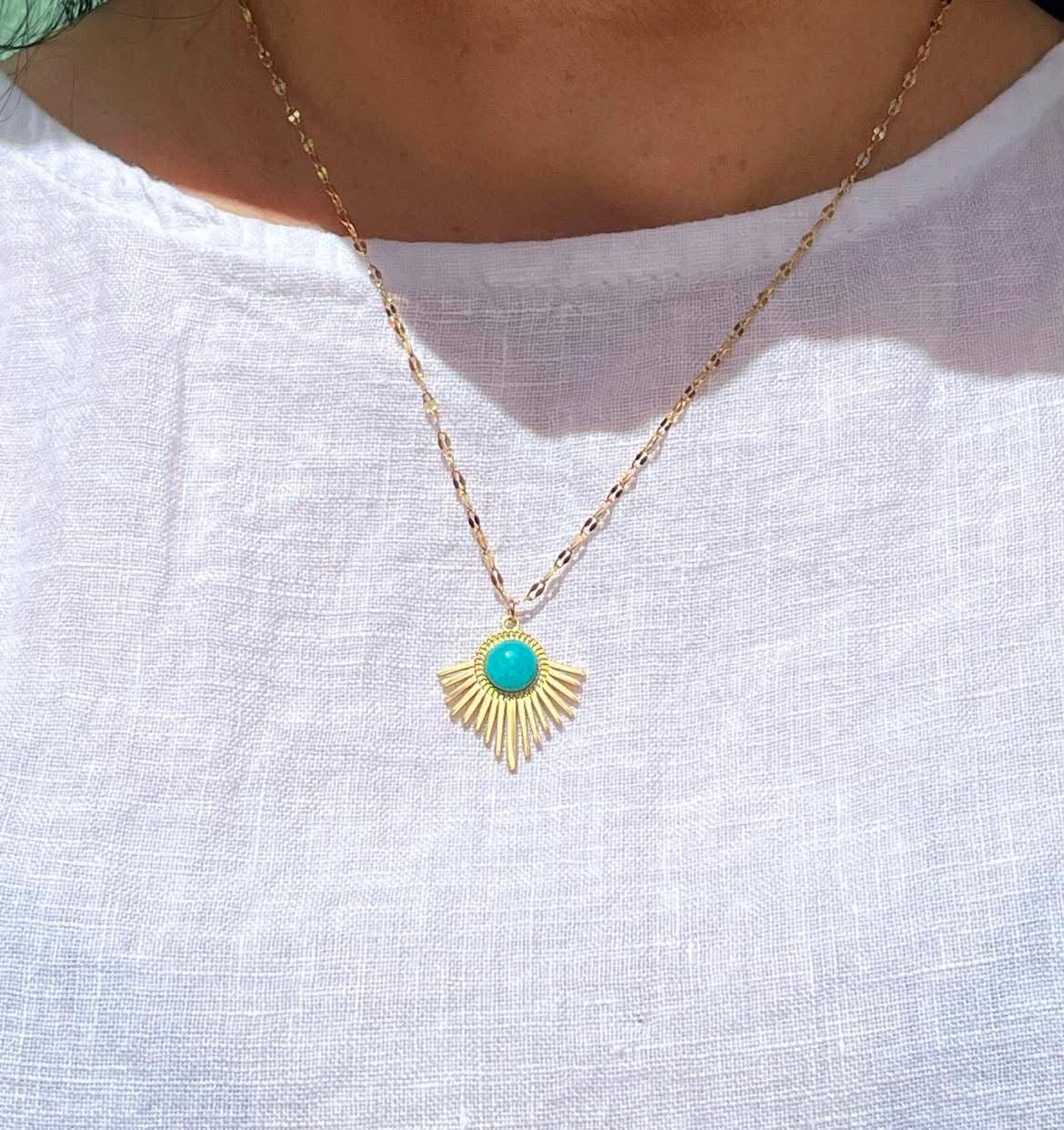 TURQUOISE PENDANT NECKLACE