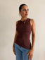 OLLIE BUTTON DOWN KNIT TANK