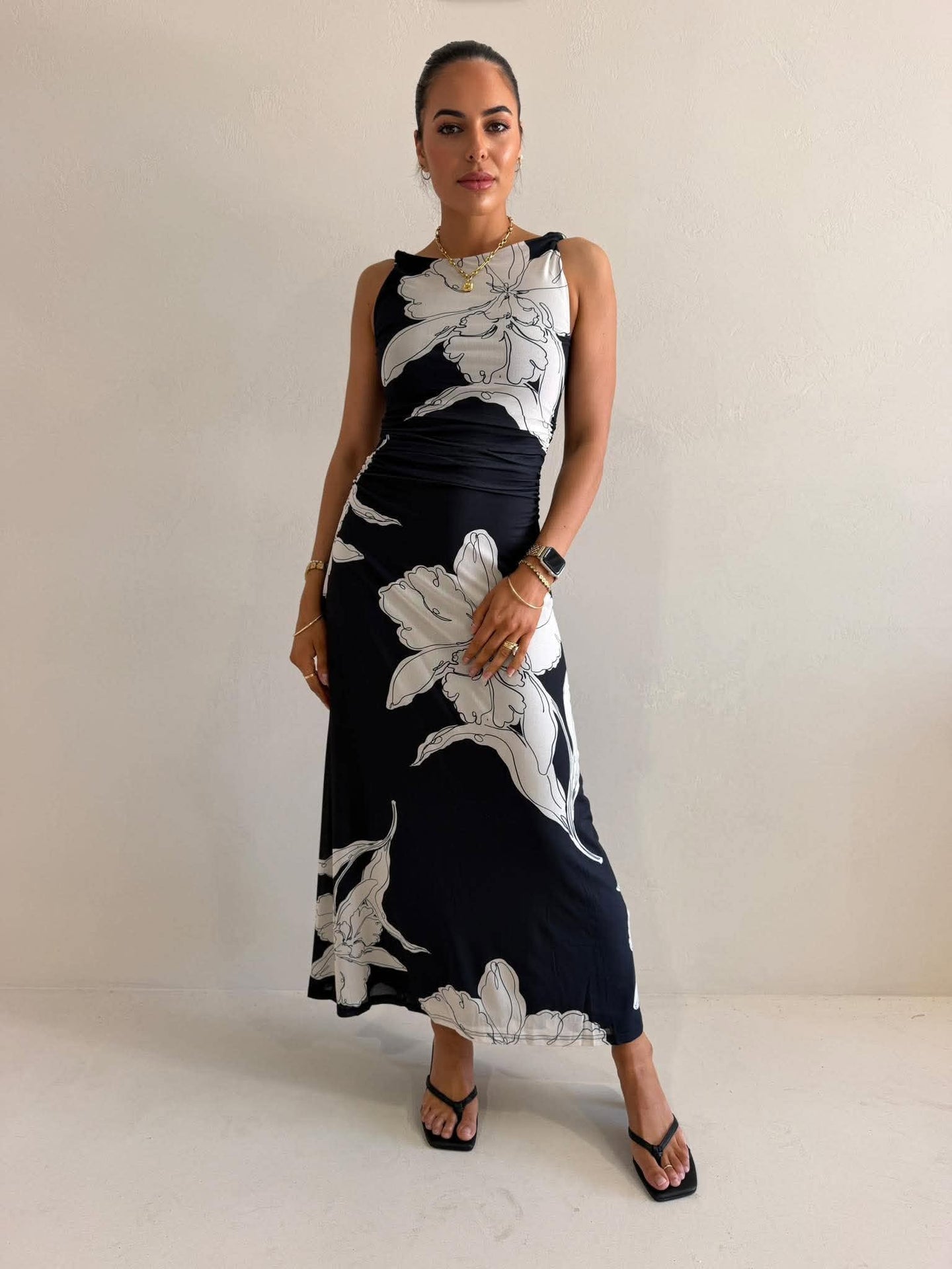 VEDA MESH MIDI DRESS