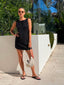 TORRES MINI DRESS - BLACK PETAL