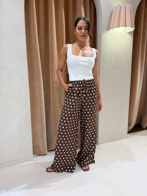 GLIDER PANT- CHOC VANILLA
