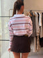 SHELBY SLOUCHY RUGBY TOP- SUNFADED PINK/MULBERRY STRIPE