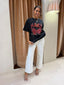 CHERRY 2.0 OVERSIZED WASHED TEE- BLACK
