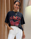 CHERRY 2.0 OVERSIZED WASHED TEE- BLACK