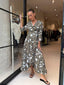 IMOGEN WRAP DRESS- TAUPE FLORAL