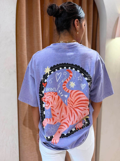 REBEL HEART ACID WASH TEE