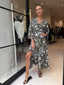 IMOGEN WRAP DRESS- TAUPE FLORAL