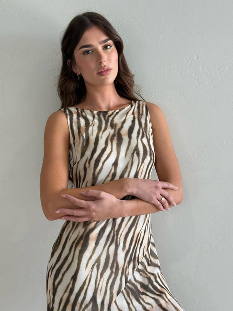 BRANDY MAXI DRESS -WATERCOLOUR