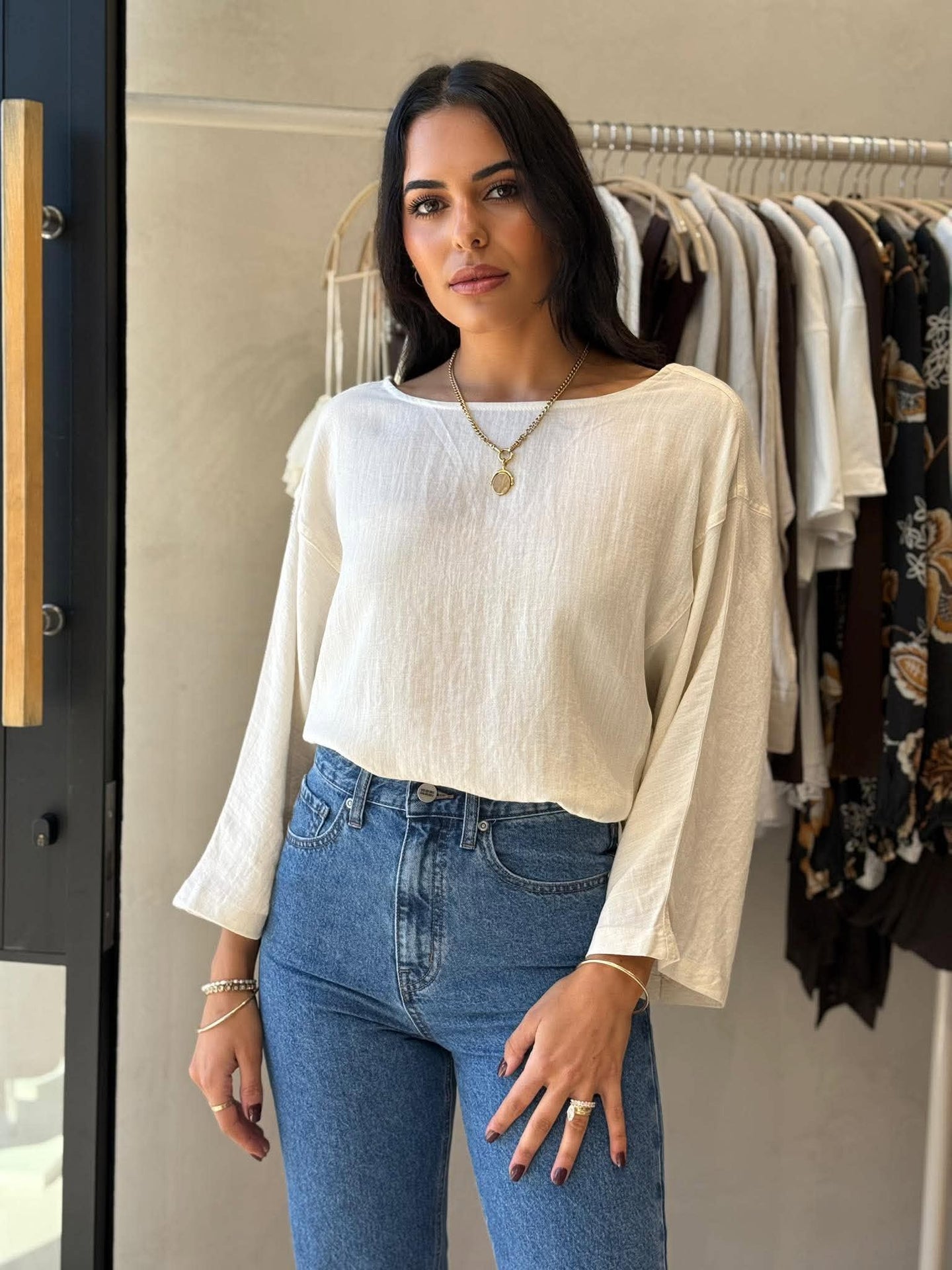 HELENA TEXTURED TOP