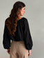 CALISTA BLOUSE- EMBROIDERED BLACK