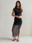 YASMINA POLKA DOT DRESS- BLACK