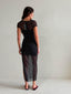 YASMINA POLKA DOT DRESS- BLACK