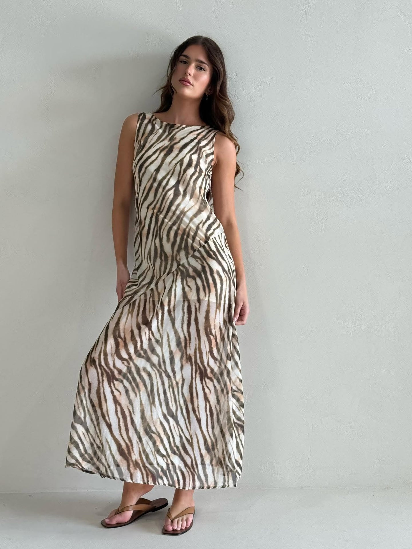 BRANDY MAXI DRESS -WATERCOLOUR