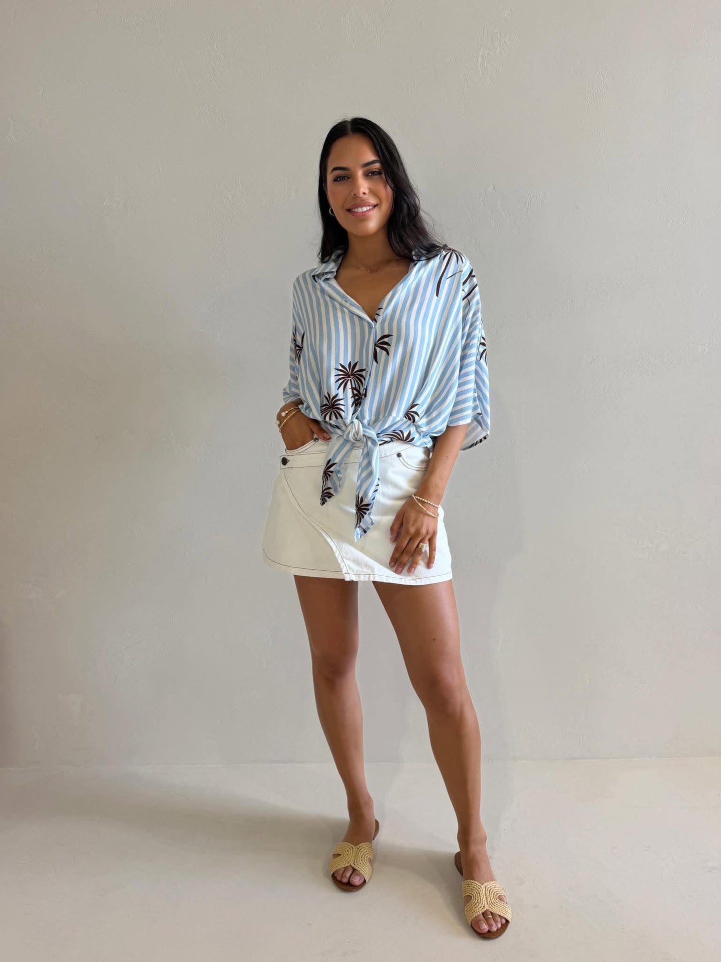 LENNI MINI SKORT- VINTAGE WHITE