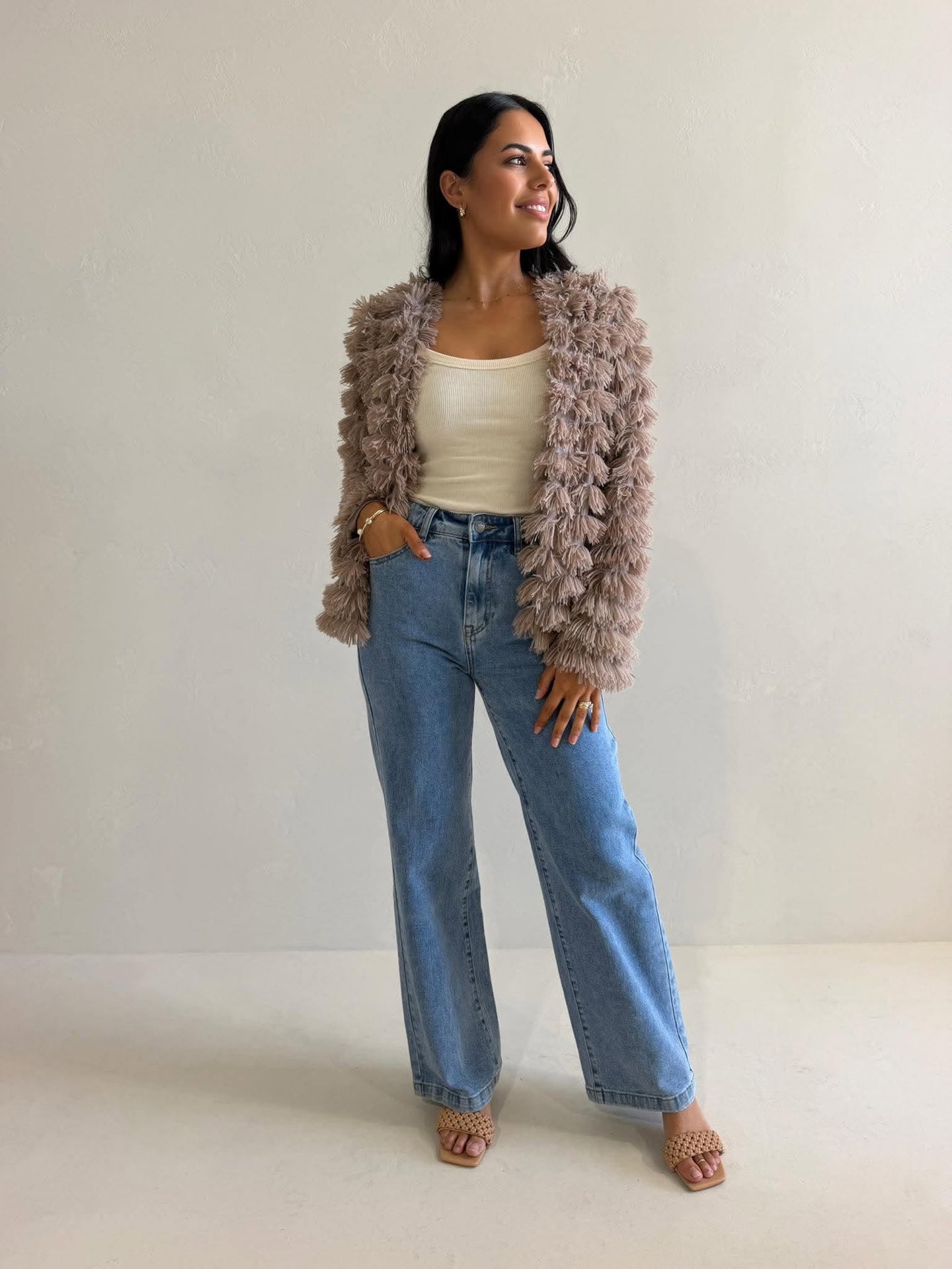 SARAH COAT- TAUPE