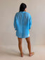 JEMMA LINEN BLOUSE -SKY