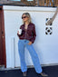 THE BELLE PU BOMBER - BURGUNDY