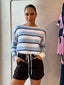 STRIPE HAILEY DRAWSTRING