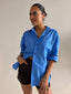 PETA OVERSIZED SHIRT- AMALFI BLUE