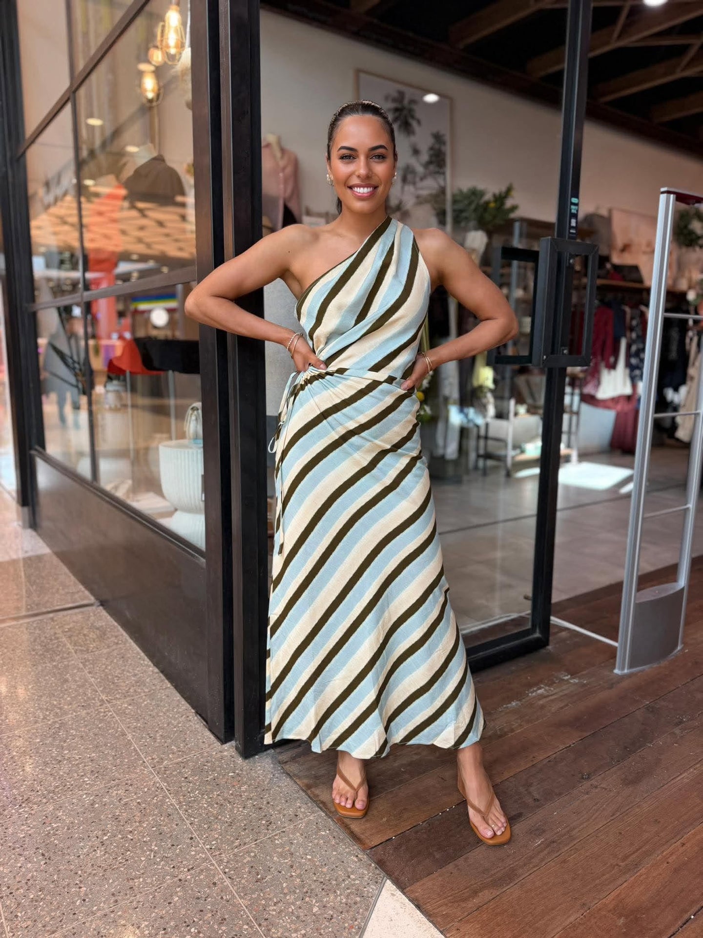 JARRAH MAXI DRESS - AUTUMN STRIPE