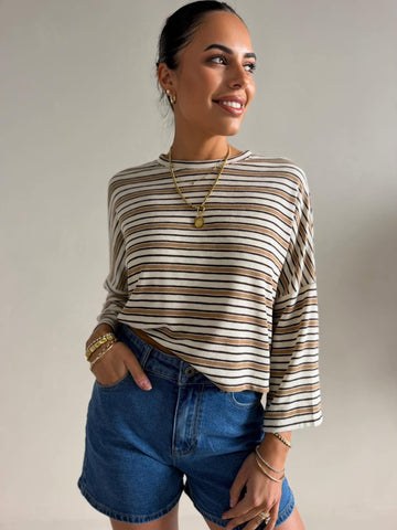 ARA STRIPE TOP- CABANA