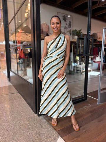 JARRAH MAXI DRESS - AUTUMN STRIPE