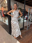 JARRAH MAXI DRESS - BROWN AND BEIGE ABSTRACT