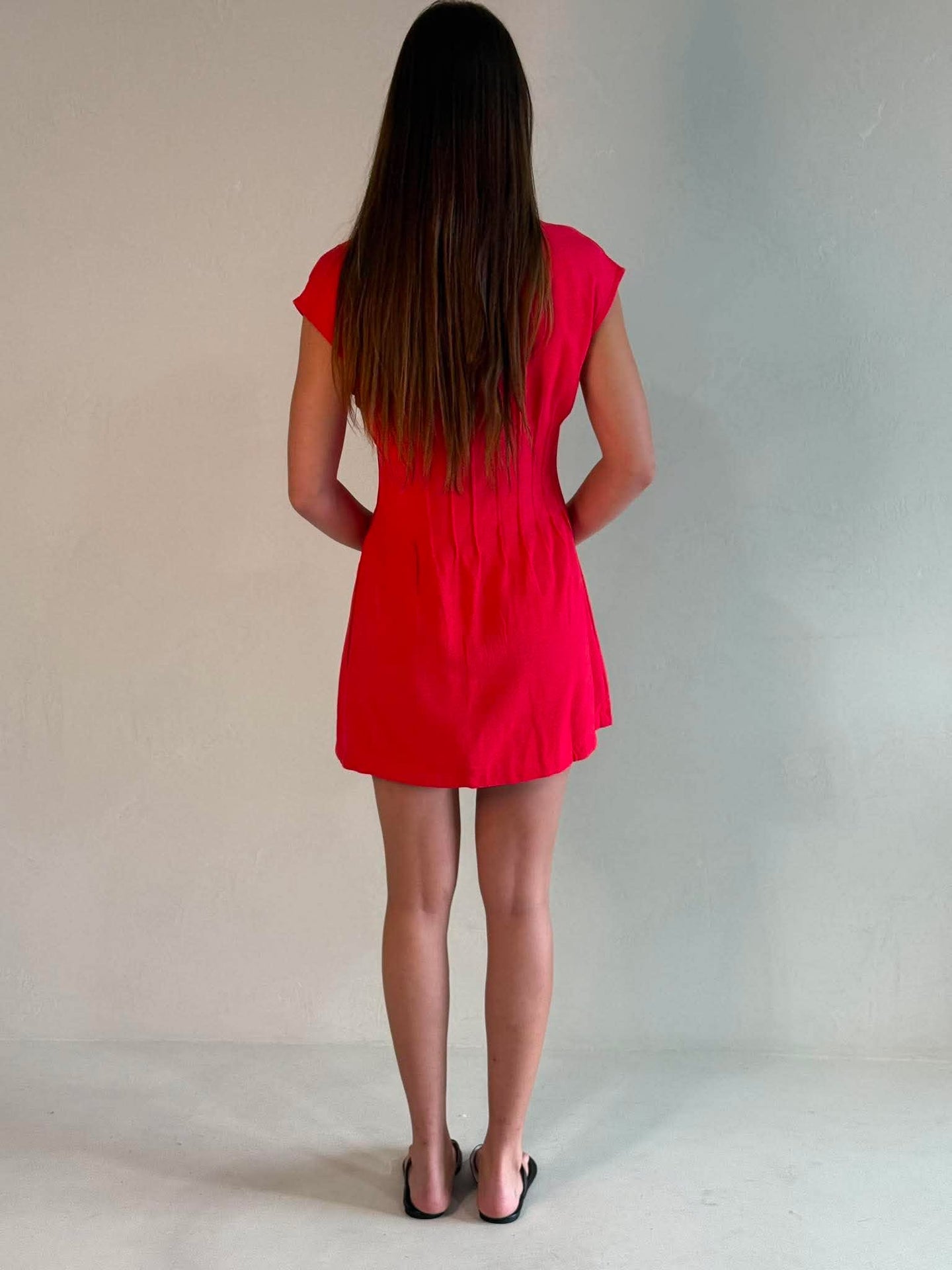 SUNDAY BEST MINI DRESS- RED